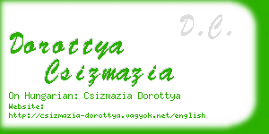 dorottya csizmazia business card